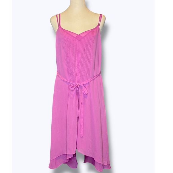 White House Black Market Dresses & Skirts - White House Black Market MIdi SL Pintuck‎ Dress Pink Size 4 Pink Boho Fairy New